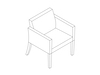 A line drawing - Nemschoff Brava Chair–Closed Arms