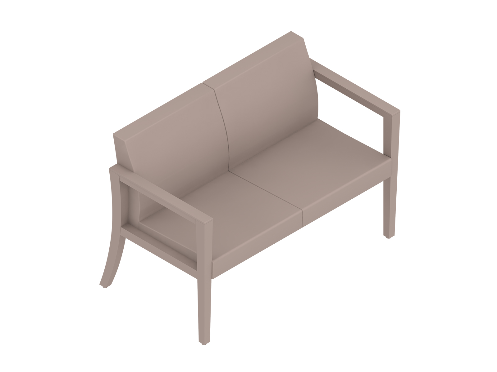 A generic rendering - Nemschoff Brava Multiple Seating–Open Arm–2 Seat