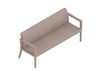 A generic rendering - Nemschoff Brava Multiple Seating–Open Arm–3 Seat