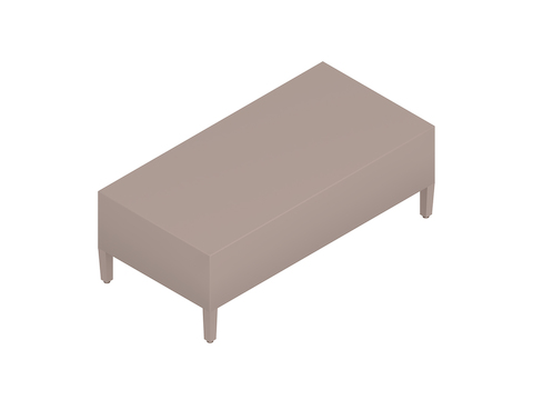 A generic rendering - Nemschoff Brava Platform Bench–2 Seat