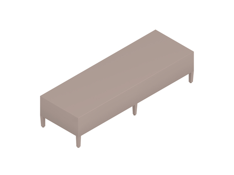 A generic rendering - Nemschoff Brava Platform Bench–3 Seat