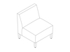 A line drawing - Nemschoff Brava Platform Chair–Armless