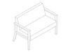 A line drawing - Nemschoff Brava Plus Chair–Open Arm–40 Wide