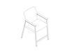 A line drawing - Nemschoff Easton Easy Access Chair–Closed Arm