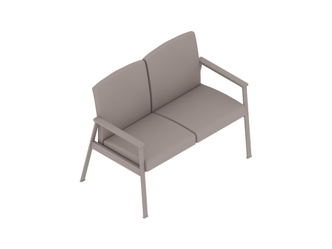A generic rendering - Nemschoff Easton Multiple Seating–Open Arm–2 Seat