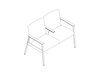 A line drawing - Nemschoff Easton Multiple Seating–Open Arm–Divider Arm–2 Seat