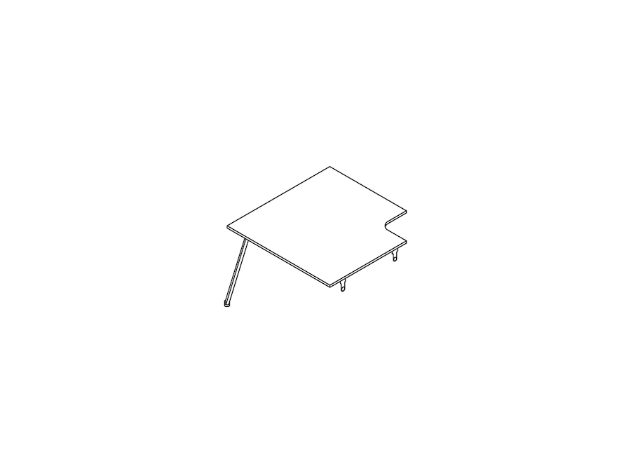 A line drawing - Nemschoff Easton Multiple Seating–Spanner Corner Table