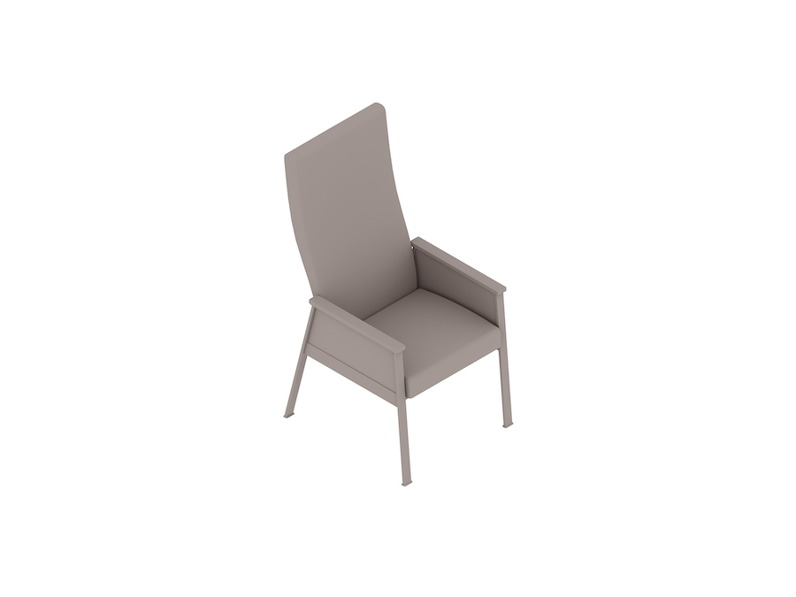 A generic rendering - Nemschoff Easton Patient Chair–Closed Arm