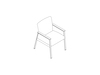 A line drawing - Nemschoff Easton Side Chair–Closed Arm