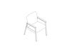 A line drawing - Nemschoff Easton Side Chair–Open Arm