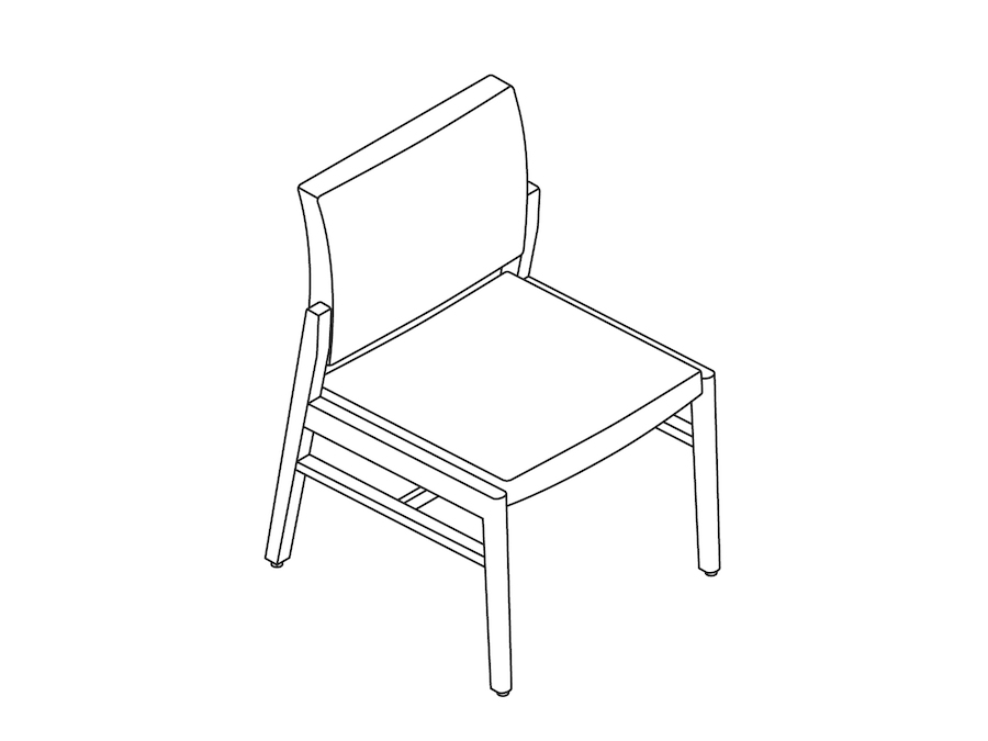 A line drawing - Nemschoff Monarch Chair–Armless