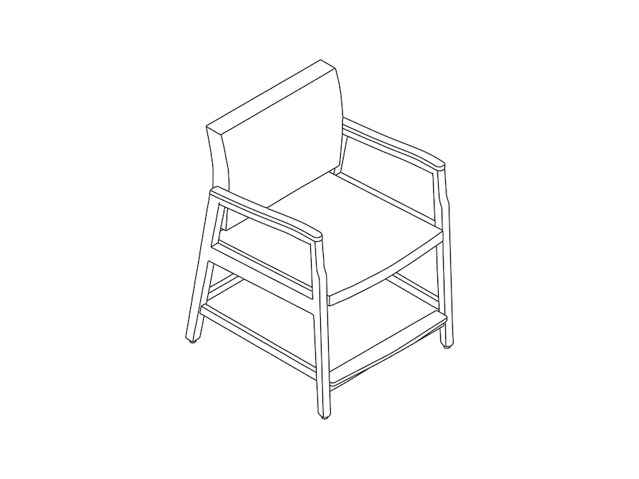 A line drawing - Nemschoff Monarch Easy Access Chair