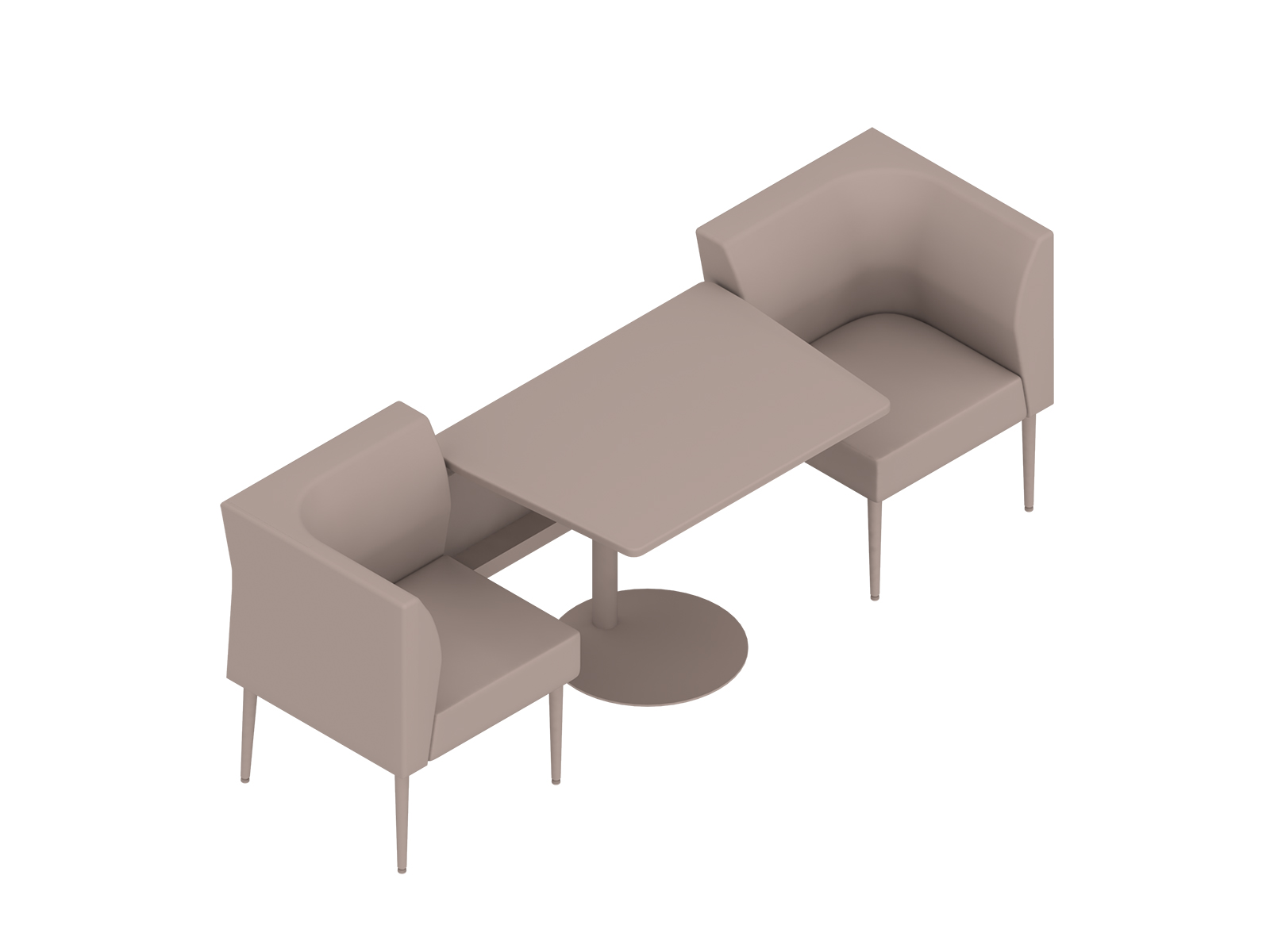A generic rendering - Nemschoff Palisade Booth–2 Seat