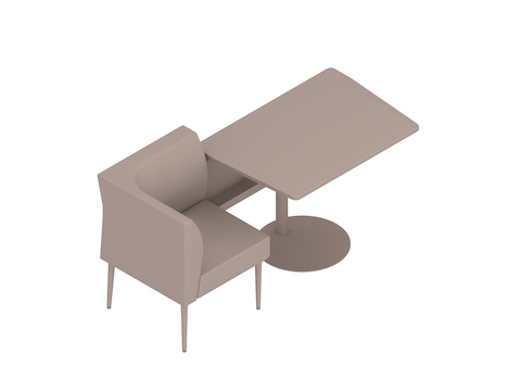 A generic rendering - Nemschoff Palisade Booth–Left–1 Seat