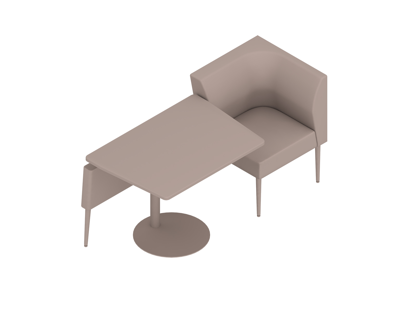 A generic rendering - Nemschoff Palisade Booth–Right–1 Seat