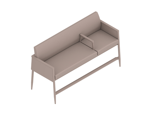 A generic rendering - Nemschoff Palisade Easy Access Plus Chair–Divider Arm–Right Side Single Chair