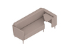 A generic rendering - Nemschoff Palisade Flop Sofa–Utility Arm–Adjustable Table