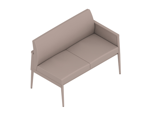 A generic rendering - Nemschoff Palisade Multiple Seating–Right Arm–2 Seat