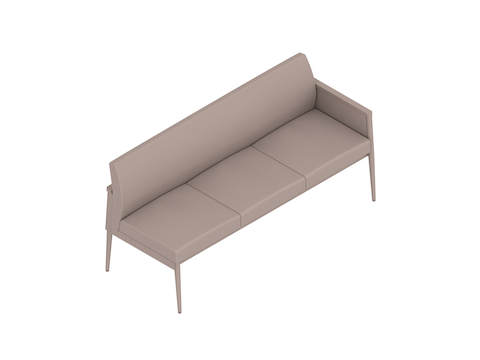 A generic rendering - Nemschoff Palisade Multiple Seating–Right Arm–3 Seat