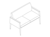 A line drawing - Nemschoff Palisade Multiple Seating–With Arms–2 Seat