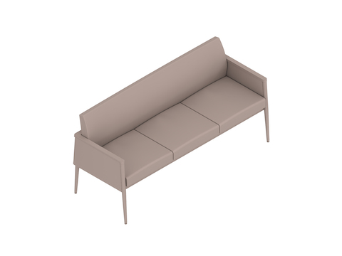 A generic rendering - Nemschoff Palisade Multiple Seating–With Arms–3 Seat