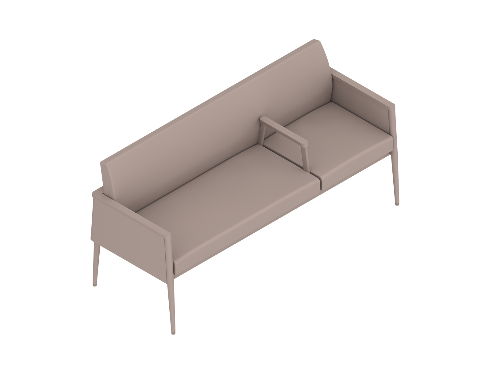 A generic rendering - Nemschoff Palisade Plus Chair–Divider Arm–Right Side Single Chair