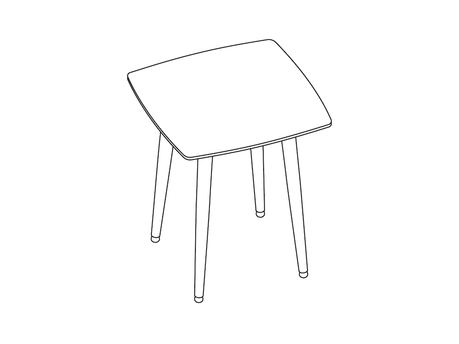 A line drawing - Nemschoff Palisade Side Table–Square