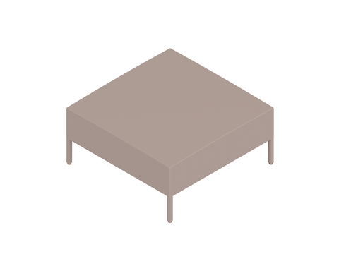 A generic rendering - Nemschoff Riva Bench–Square–Large