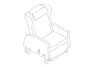 A line drawing - Nemschoff Serenity Recliner–Small