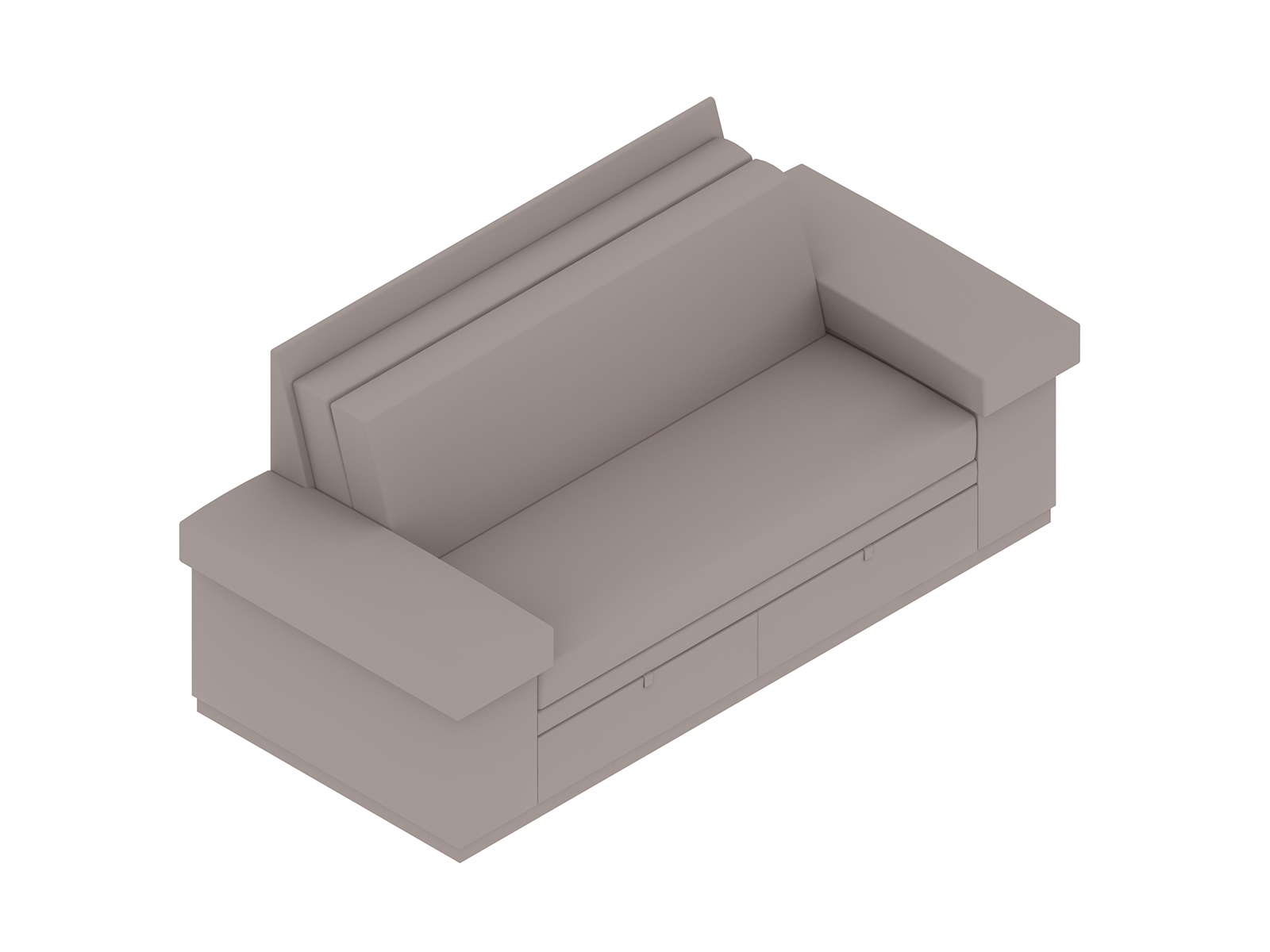 A generic rendering - Nemschoff SleepOver Flop Sofa–Arm Storage
