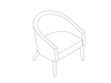 A line drawing - Nemschoff Sophora Lounge Chair