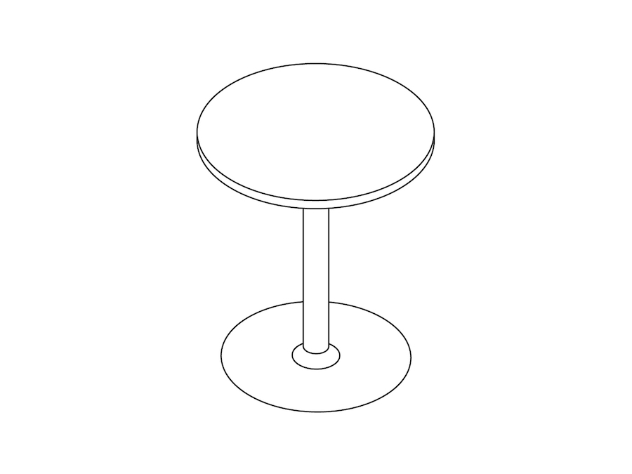 A line drawing - Nemschoff Steps End Table–Round