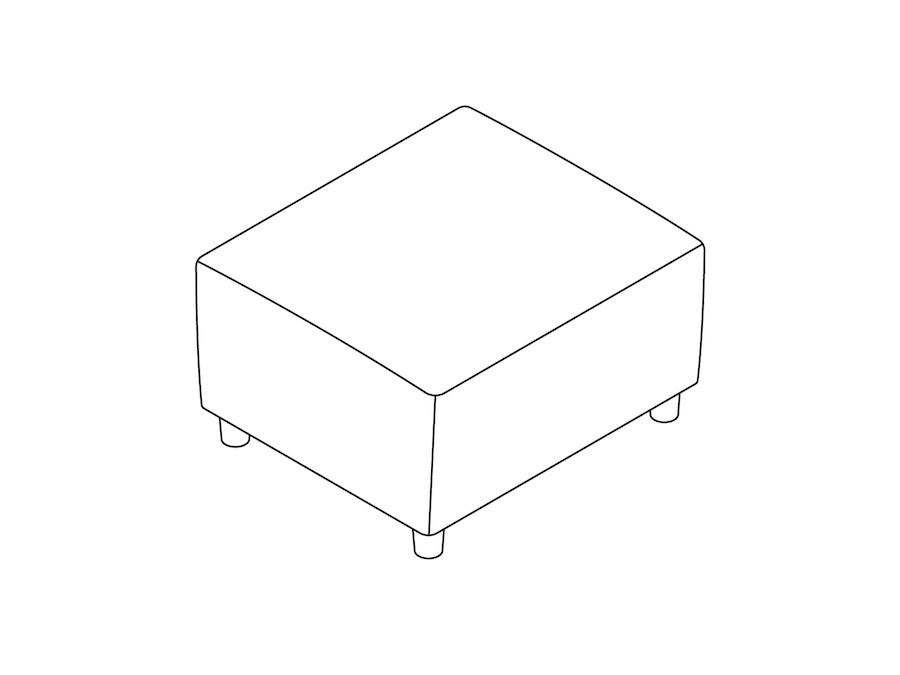 A line drawing - Nemschoff Steps Bench–Straight
