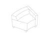 A line drawing - Nemschoff Steps Inside Wedge–Low Back–Right Arm