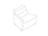 A line drawing - Nemschoff Steps Outside Wedge–Mid Back–Left Arm