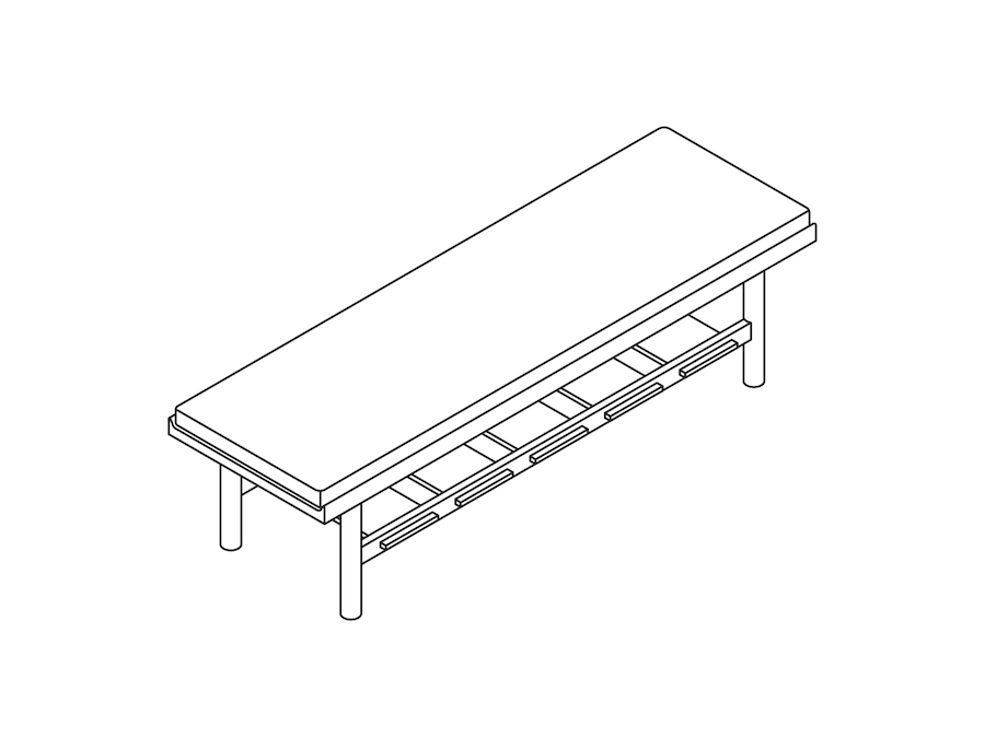 A line drawing - Nemschoff Tamarack Table and Bench