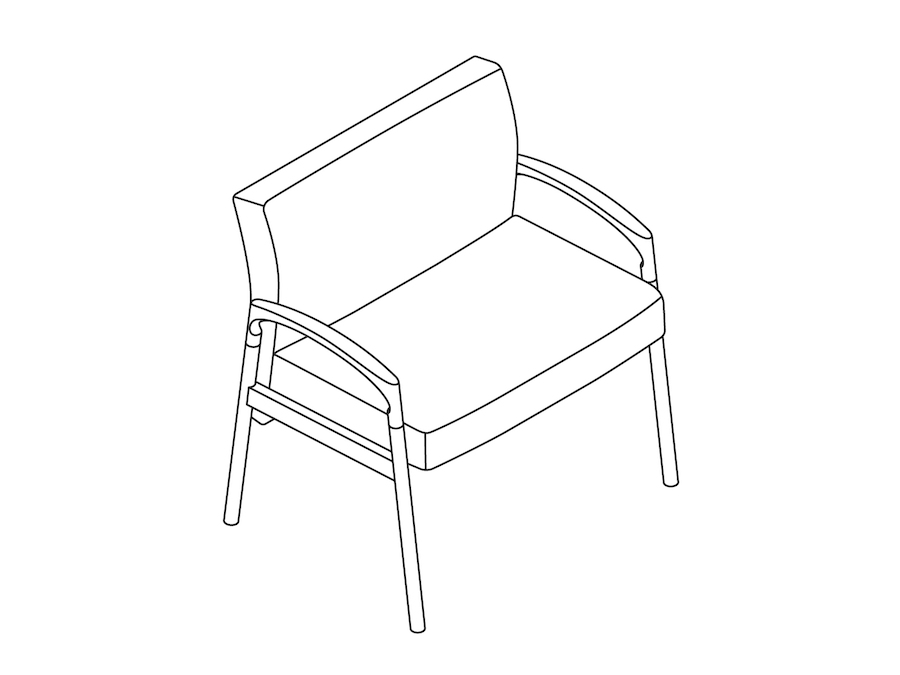 A line drawing - Nemschoff Valor Plus Chair–33 Wide