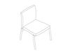 A line drawing - Nemschoff Valor Stacking Chair–Armless