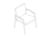 A line drawing - Nemschoff Valor Stacking Chair–With Arms
