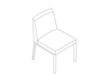 A line drawing - Nessel Chair–Armless