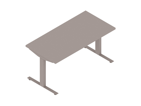 Una representación genérica - Mesa Nevi Sit-to-Stand con patas en T