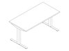 A line drawing - Nevi Sit-to-Stand Table–T Foot