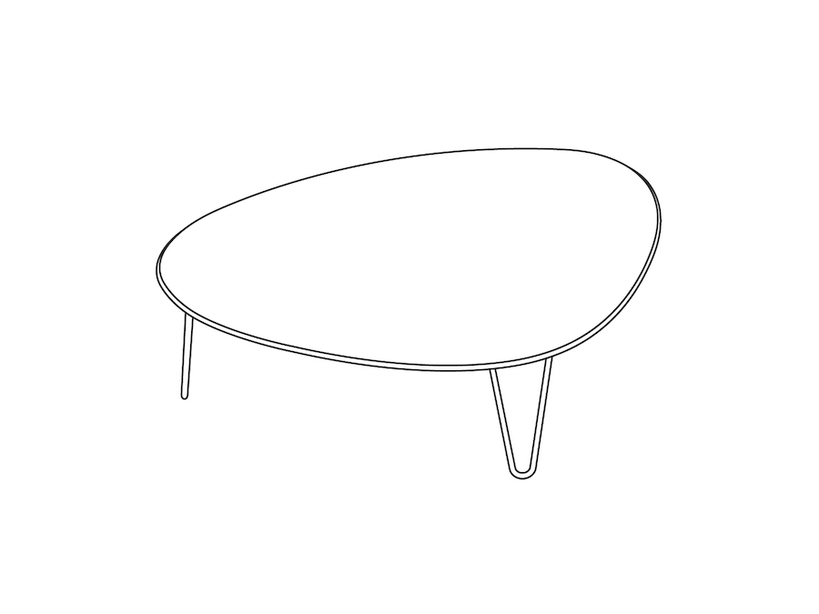 A line drawing - Noguchi Rudder Table