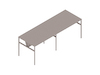 A generic rendering - OE1 Communal Table–Bar Height–2 Piece–Double Sided