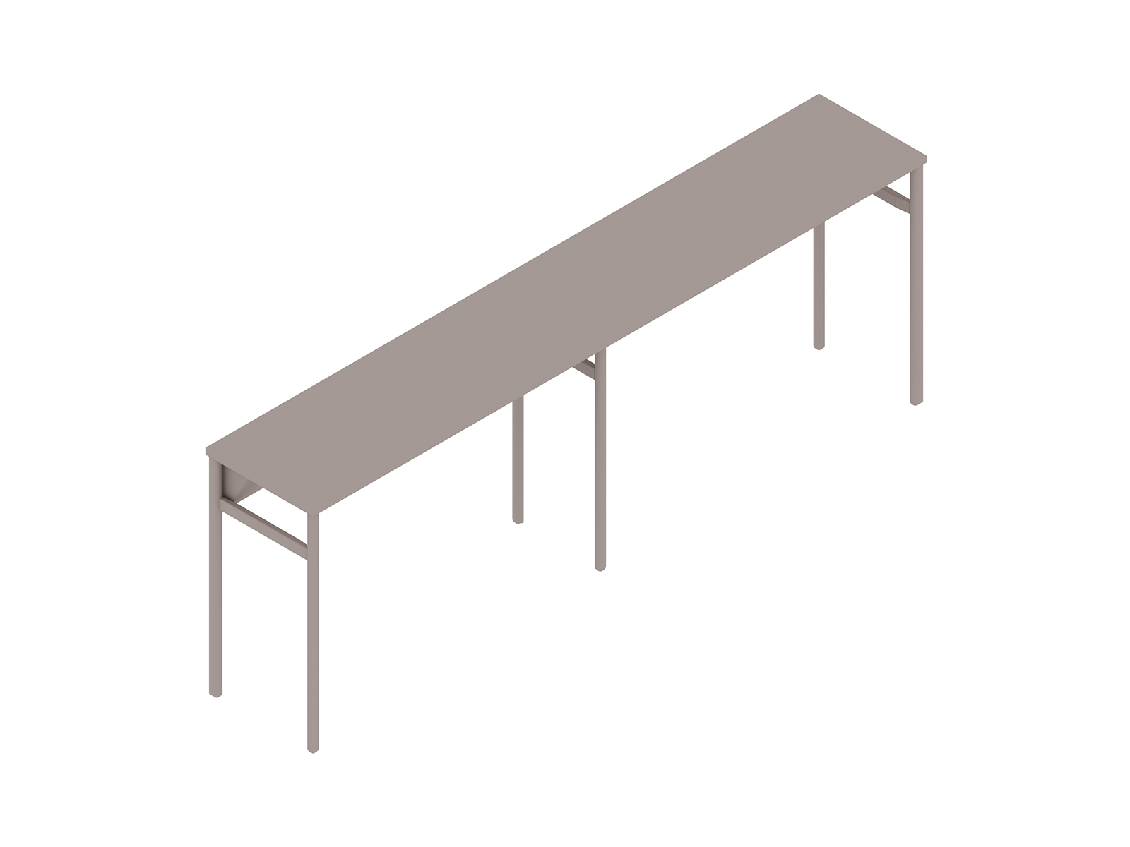 A generic rendering - OE1 Communal Table–Bar Height–2 Piece–Single Sided