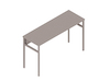 A generic rendering - OE1 Communal Table–Counter Height–1 Piece–Single Sided
