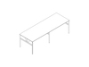 A line drawing - OE1 Communal Table–Counter Height–2 Piece–Double Sided