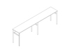 A line drawing - OE1 Communal Table–Counter Height–2 Piece–Single Sided