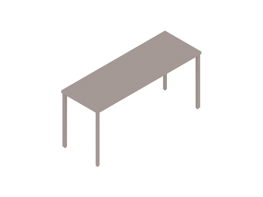 Una representación genérica - Mesa comunitaria OE1–Altura sentado–1 pieza–Lado único