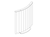 A line drawing - OE1 Freestanding Curtain–Curved